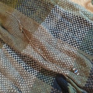 Lia Sophia silver necklace with blue pendant same day shipping smoke-free home